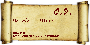 Ozsvárt Ulrik névjegykártya